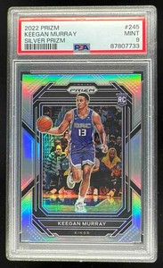 2022-23 Panini Prizm Prizms Silver #245 Keegan Murray RC PSA 9