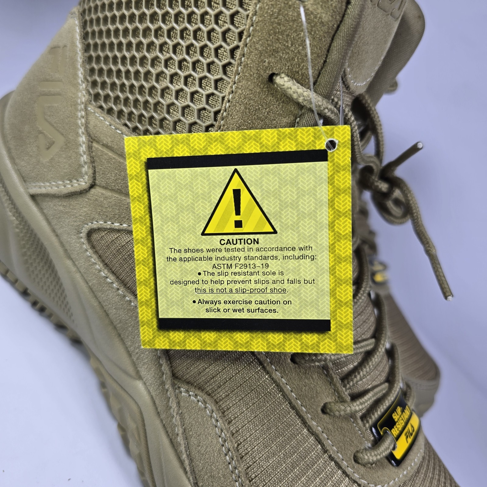 Fila Chastizer 6" Slip Resistant Tactical Work Boots Mens 7.5 Brown 1LM01693-200 image 7