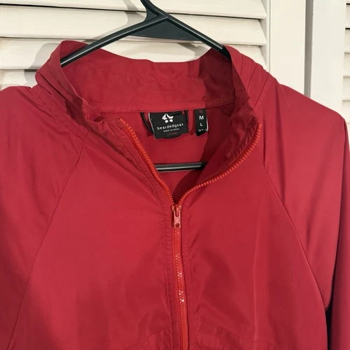 Bearded Goat Full Zip Up Jacket Red Size Small Lumbar Pocket Outdoor Hiking video thumbnail