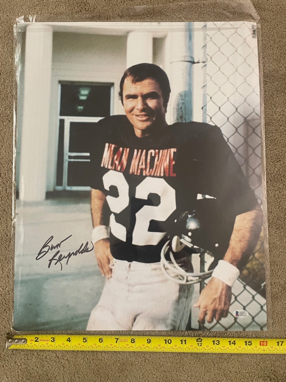 Burt Reynolds Autographed Signed The Longest Yard 16x20 Photo Beckett COA Movie Poster Auto 