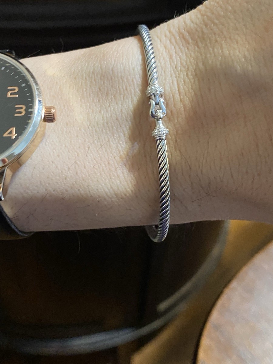 Wrist David Yurman Cable Classic Bracelet With Diamonds Sterling