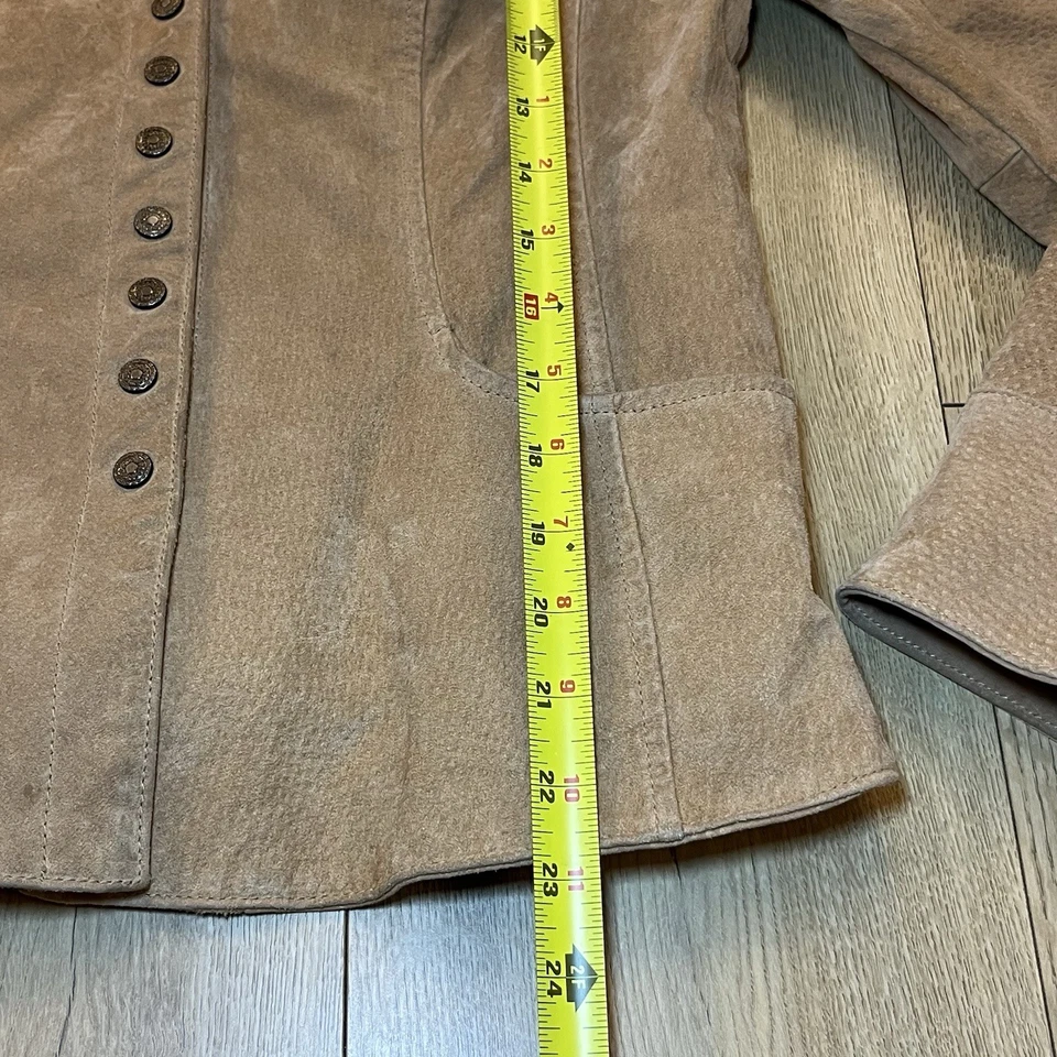 Chaqueta para mujer CJ Banks by Christoper Banks 100 % cuero de cerdo talla M” Foto 2 de 4