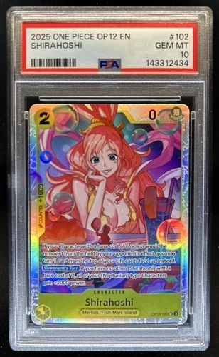 2025 One Piece Legacy of the Master Shirahoshi Super Rare #OP12-102 PSA 10
