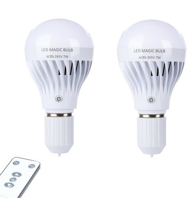 BSOD 7W LED Magic Bulb w/ Remote Controller Rechargeable Emergency Light E27