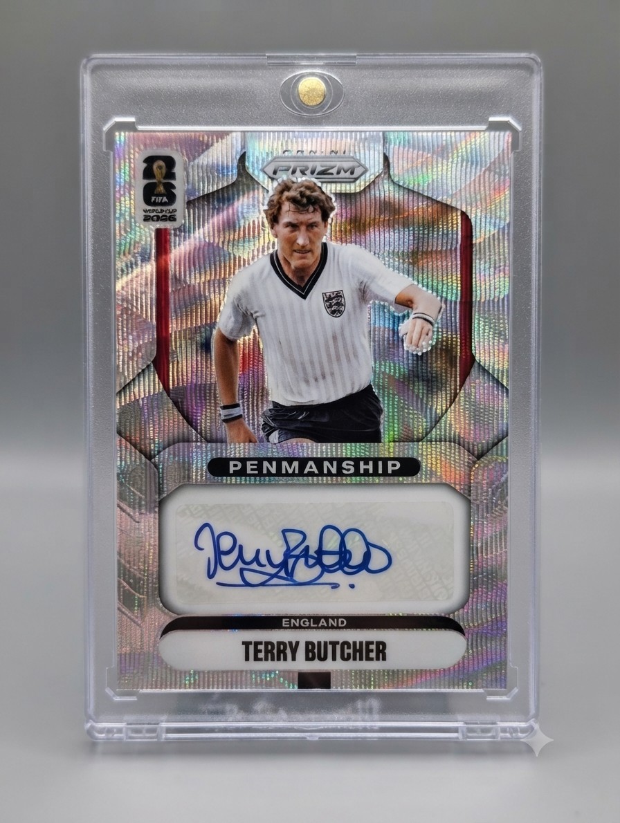 2026 Panini Prizm FIFA World Cup Terry Butcher Wave Auto P-TB England