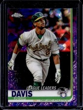 2019 Topps Chrome Sapphire Khris Davis Purple #/10 Athletics