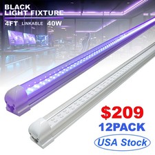 LED UV Black Light Bar Fixtures Ultraviolet Lamp Strip US Plug for DJ Party Club