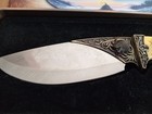 WILD LIFE COLLECTION Fixed Blade Knife  Wolf Etched Blade Faux Ivory Handle — photo 3