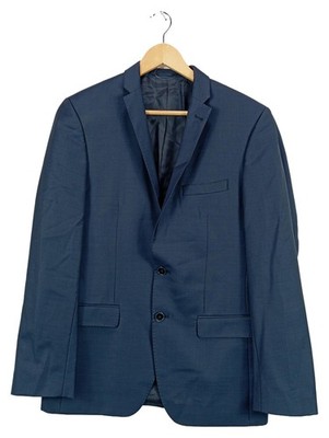 Roy Robson Sakko Herren Gr. 48 Blau Slim Fit Wolle Business Blazer