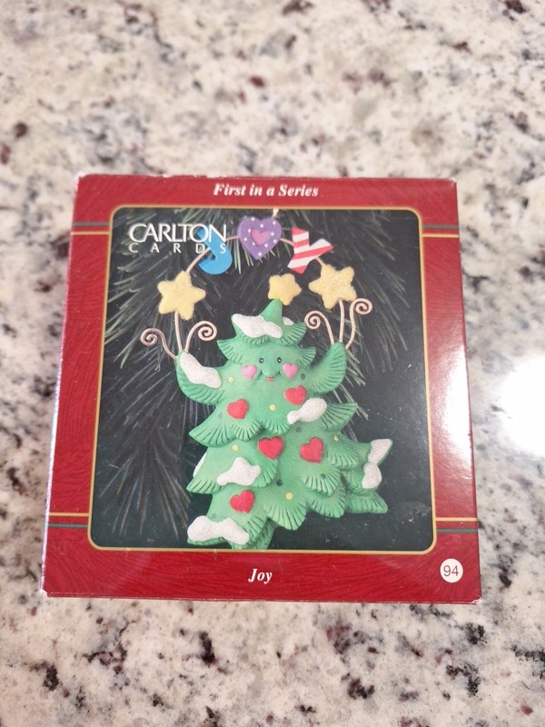 CARLTON CARDS JOY ORNAMENT FIRST IN A SERIES VINTAGE 1994