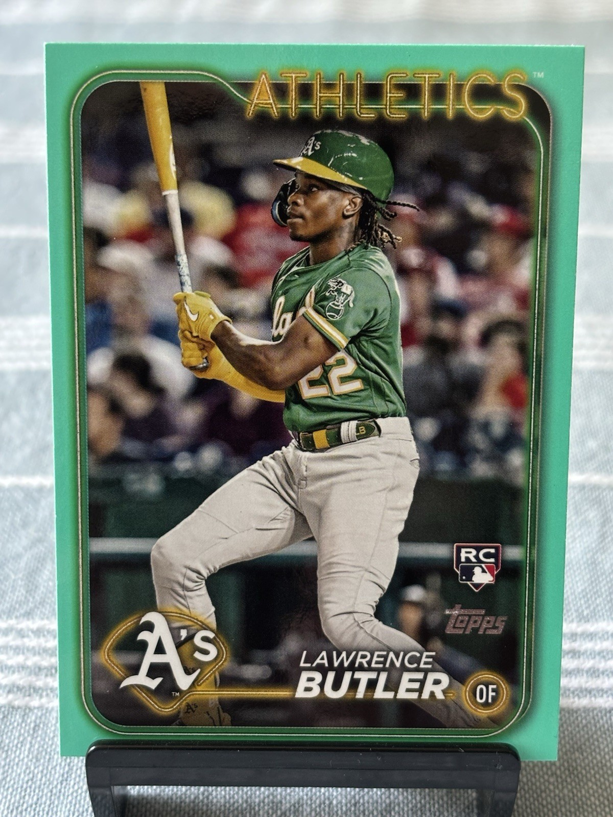 2024 Topps Series 2 Lawrence Butler Aqua RC #676 Oakland Athletics Rookie Card