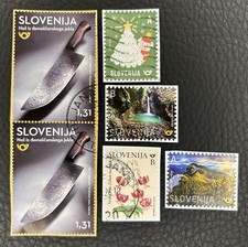 Lot de 6 timbres de Slovénie années diverses - encore sur fragment L88
