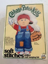 1984 Cabbage Patch Kids Soft Stitches Quilted Wall Hanging Kit Boy #25301