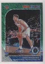 2019-20 Panini NBA Hoops Premium Stock Green Shimmer Prizm Ignas Brazdeikis 0ad