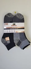 Mossy Oak Men's 6-Pairs Copper Infused Cushion Quarter Sport Socks. (107).