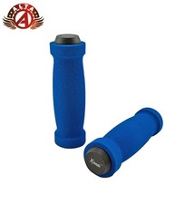 X-TENDO Short Bicycle Grips 7/8" Handlebar 127mm Blue Foam Comfort Cruiser/BMX.