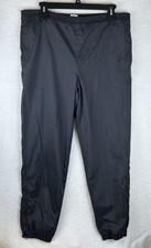 Vintage 90's Nike Windbreaker Pants Mens Large Black 100 Nylon Relax Fit Lined