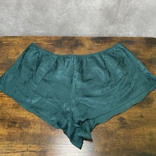 NWT Victoria  s Secret Satin Embossed Green Sleepwear Shorts Large
