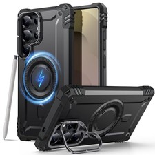 Samsung Galaxy S25 Ultra Case with Stand Built-in Camera Kickstand , Black