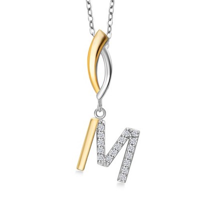 Initial Necklace Letter A to Z Alphabet | 10K Yellow Gold and 925 Sterling