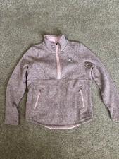 The North Face Women's 1/2 zip Fleece Pink Pullover Size Large Activewear Sz L