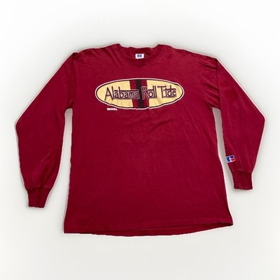 Vintage Alabama Crimson Tide Shirt Mens L Red Cotton 90s Russell Athletic Bama