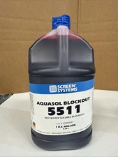 Screen Systems Aquasol Blockout 5511, Red Water Soluble. Screen Printing Ink
