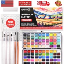 Watercolor with 100 Bright Colors: for Adult Beginners  Professional with Me...