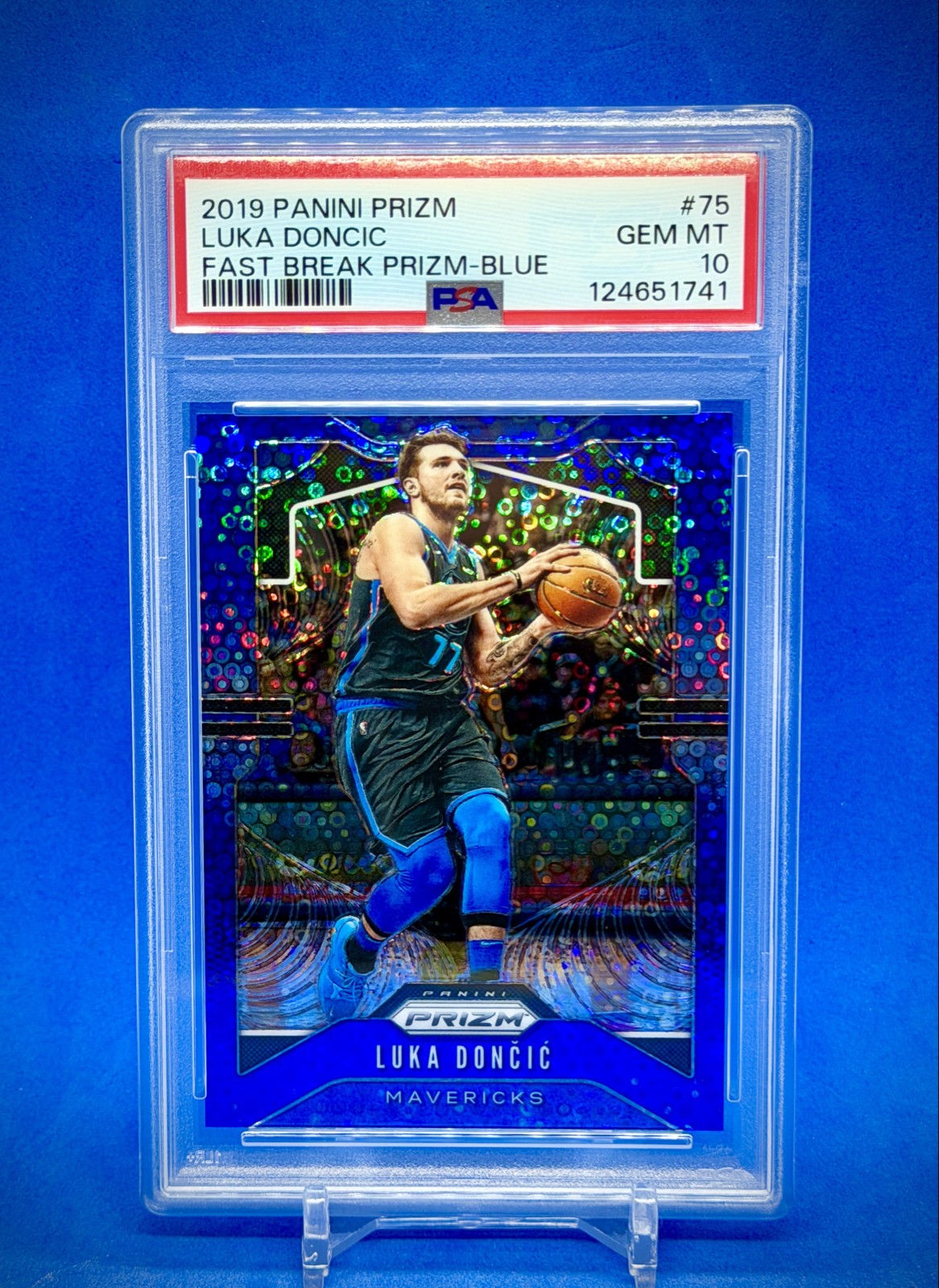 PSA 10 Luka Doncic Fast Break Prizm Blue #/175 - 2019 Panini Prizm COLOR MATCH🔥