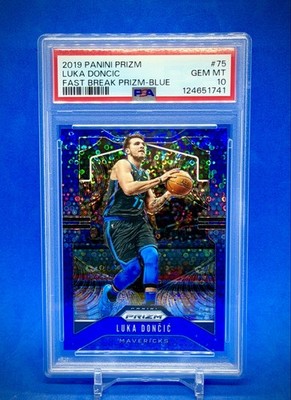 2019-20 Panini Prizm - Luka Dončić #75 Blue Fast Break Prizm /175