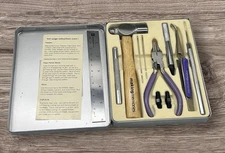 Making Memories Paper Crafts Scrapbook Tool Kit Eyelet Snap Setting Set & Ruler