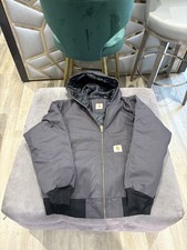 Carhartt Jacket Grey Size L Reworked Canvas Bomber Jacket