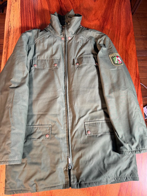 Vintage German NRW Polizei Winter Parka Quilted Lined Olive Jacket