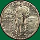 1929 Standing Liberty Quarter Almost Uncirculated AU Coin #37790