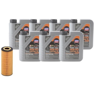 7L Liqui Moly TopTec 4210 0W30 Hengst Engine Oil Change Kit for Cayenne Panamera