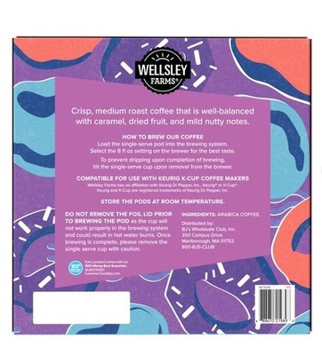 Wellsley Farms Donut Shop Medium Roast Keurig Coffee Pods 100 Count 35.27 oz