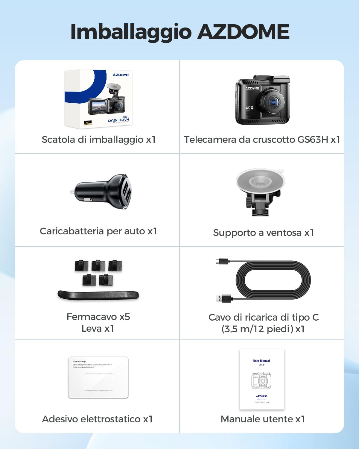 AZDOME - Telecamera per Auto 4K GPS WIFI Dash Cam Auto con Super Visione Notturna - Miniatura 7