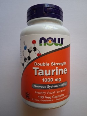 NOW Foods Double Strength Taurine 1000 mg - 100 Vegan Capsules