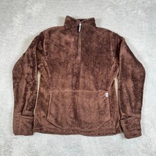 The North Face Osito Fleece Quarter Zip Pullover Brown Womens Medium AP4C