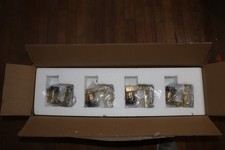 Edislive Orillia 4-Light Bathroom Vanity Light with Crystal Shades Gold 27.5"