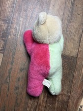 Vintage Color Block Baby Teddy Bear Plush Toy House