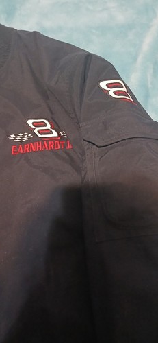 VTG Dale Earnhardt Jr. #8 Bud King Of Beers Full Zip Bomber Jacket BROKEN ZIP - Picture 3 of 16