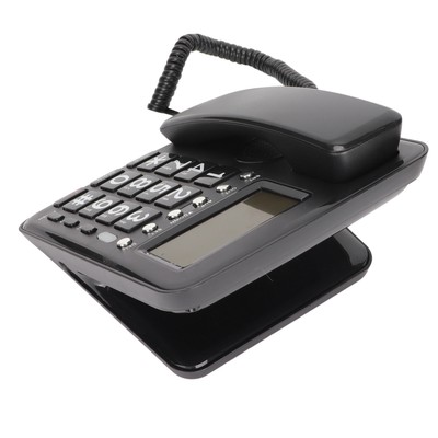 Corded Telephone Caller ID Full Hands Free Fixed Landline With Blue Screen Fo CB