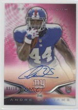 2014 Topps Platinum Auto Rookie Refractor Pink 3/10 Andre Williams #46 Auto t8i