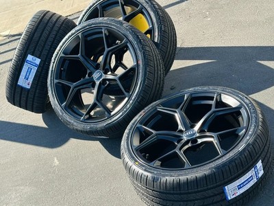 4 NEW 19'' Black Wheels Rims Tires Fits: 2005-2026 Audi A4 S4 A5 S5 A6 S6 A7 S7