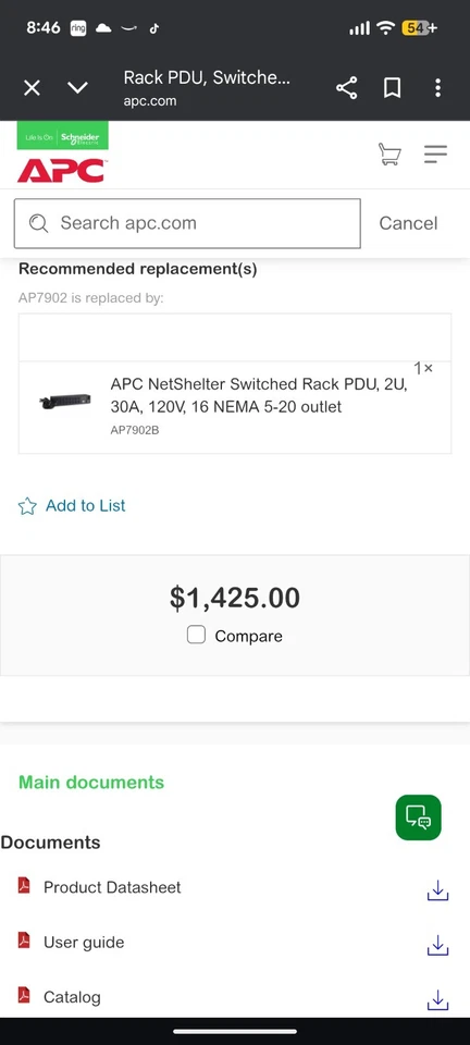 Rack PDU, Switched, 2U, 30A, 120V, (16)5-20AP7902 New In Box - Image 2 of 4
