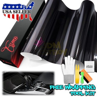 PPF NANO TPF Carbon Fiber Gloss 9D Black Paint Protection Film Dry Apply Vinyl