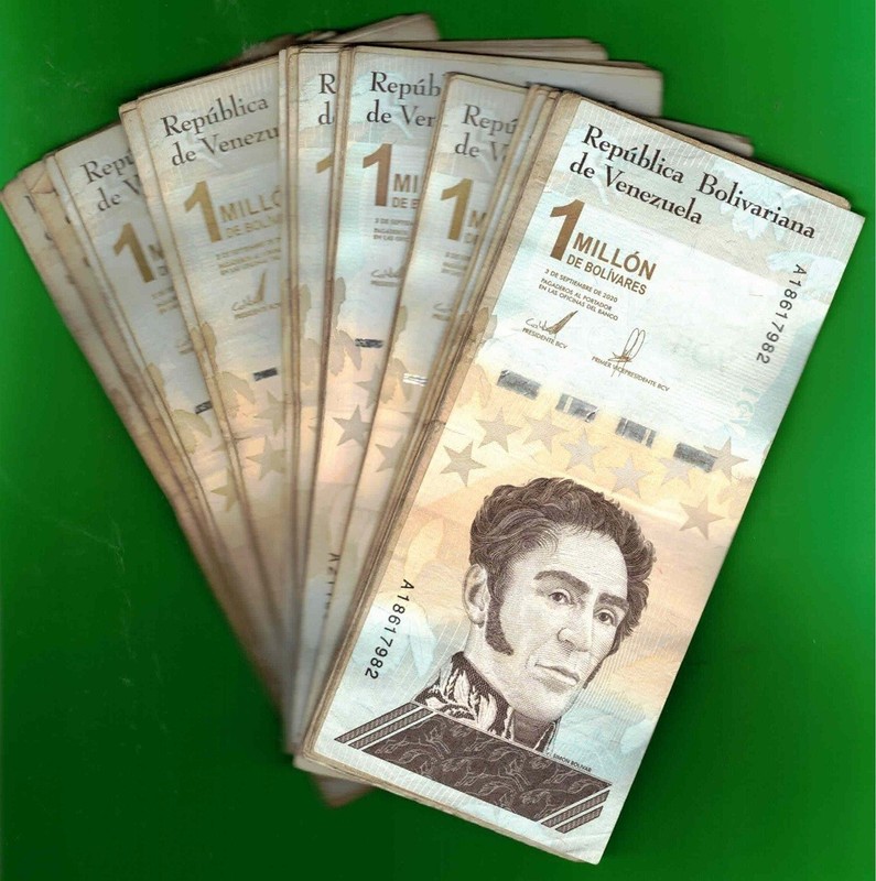 Venezuela 1 Million Bolivares x100 Banknotes Used Circulated World Currency