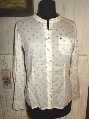 Chemisier chemise coton blanc leger ronds gris So Soon S/38 manches longues - Photo 1/4