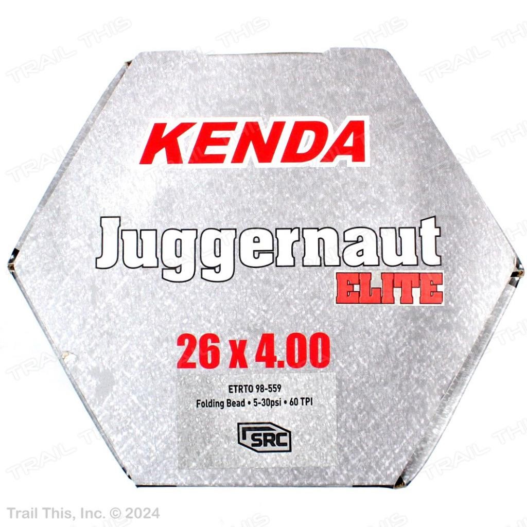 Kenda Juggernaut Elite 26 x 4.0 Folding Fat Bike Tire Clincher 60 TPI